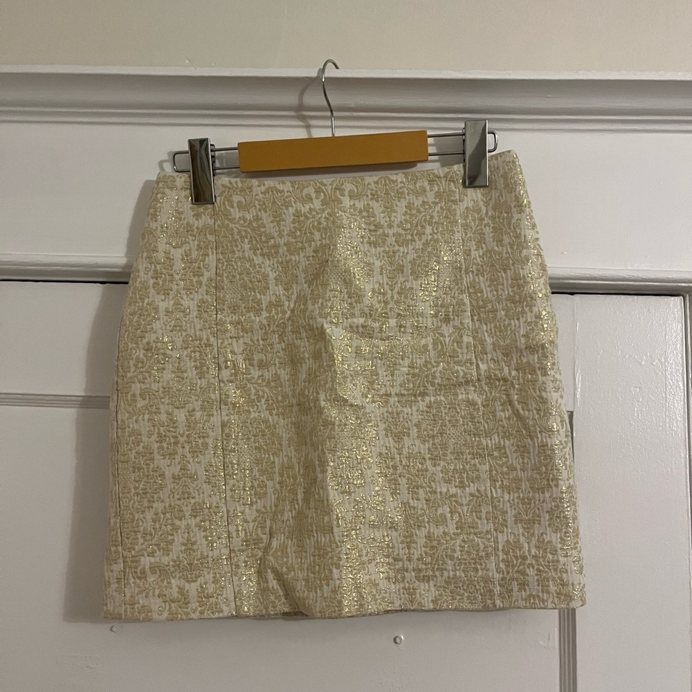 Gold and crème Sud Express Skirt